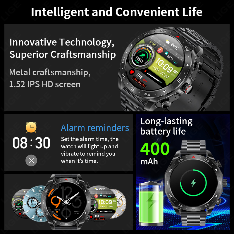 Montre connectée LIGE avec éco - Smartwatch Headset avis et prix