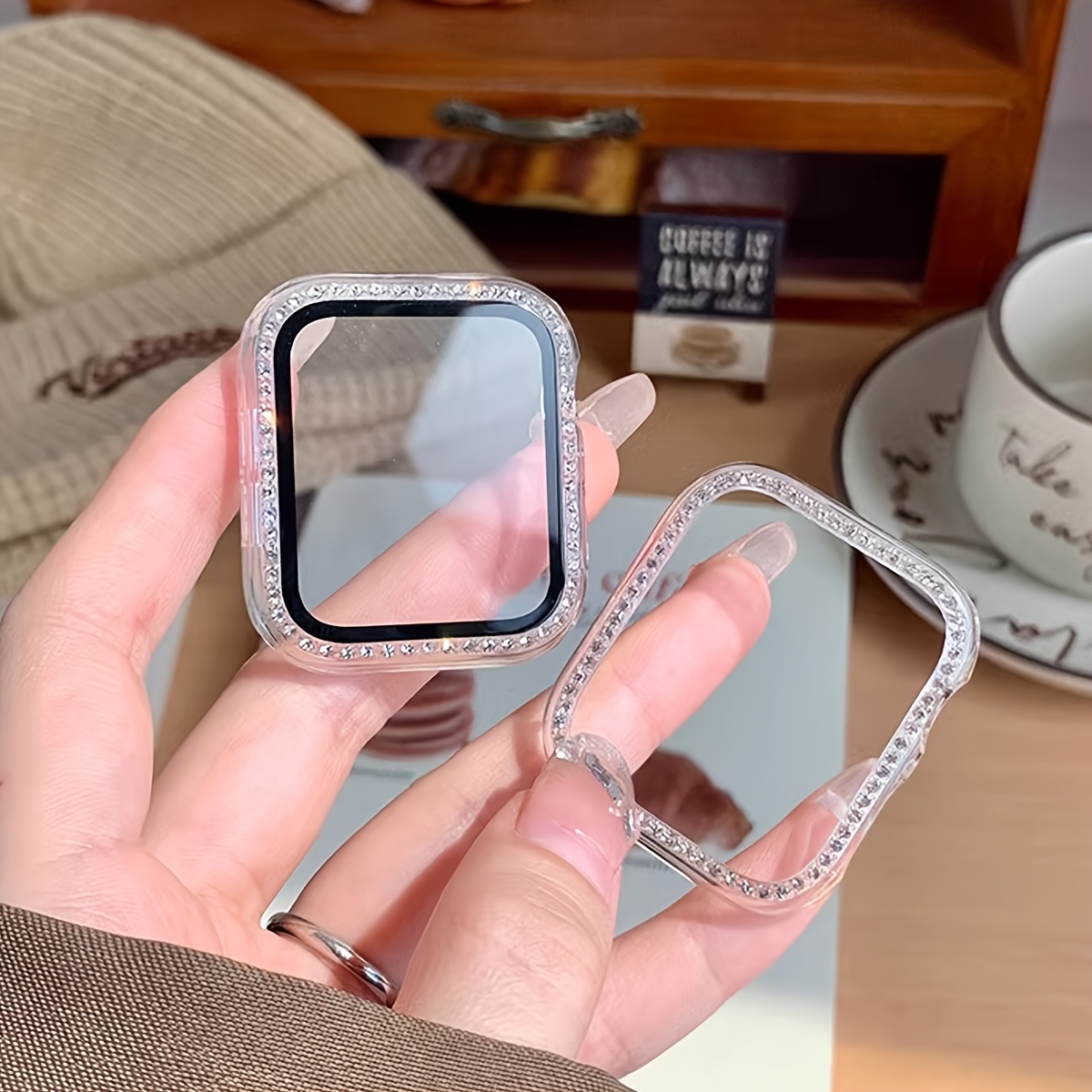 Verre + boîtier en diamant pou - Smartwatch Band Accessories avis et prix