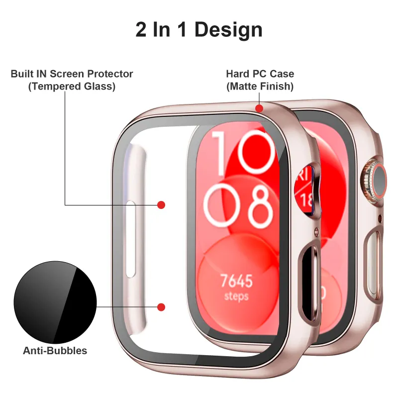 Coque en verre et PC pour Huaw - Smartwatch Watch Accessories For Women avis et prix