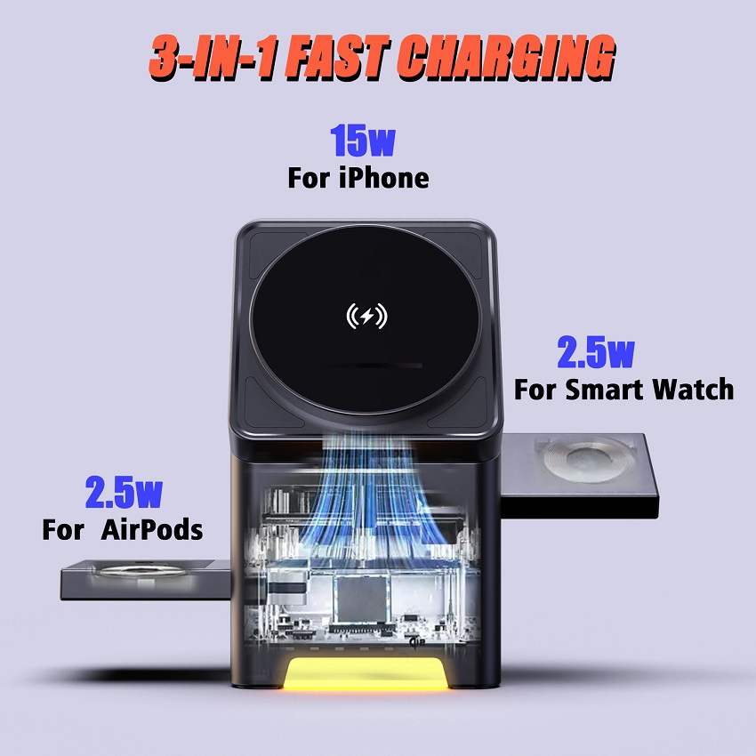 Chargeur sans fil magnétique 3 - Wireless Charger Watch avis et prix